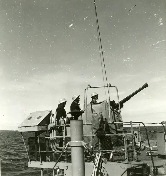 40 mm Lv-kanon på minsveparen.