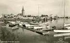 Mariestad. Parti från hamnen.
Vykort inköpt juli 1947.