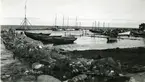 Baskemölla fiskehamn före ombyggnaden 1925 - 1928.