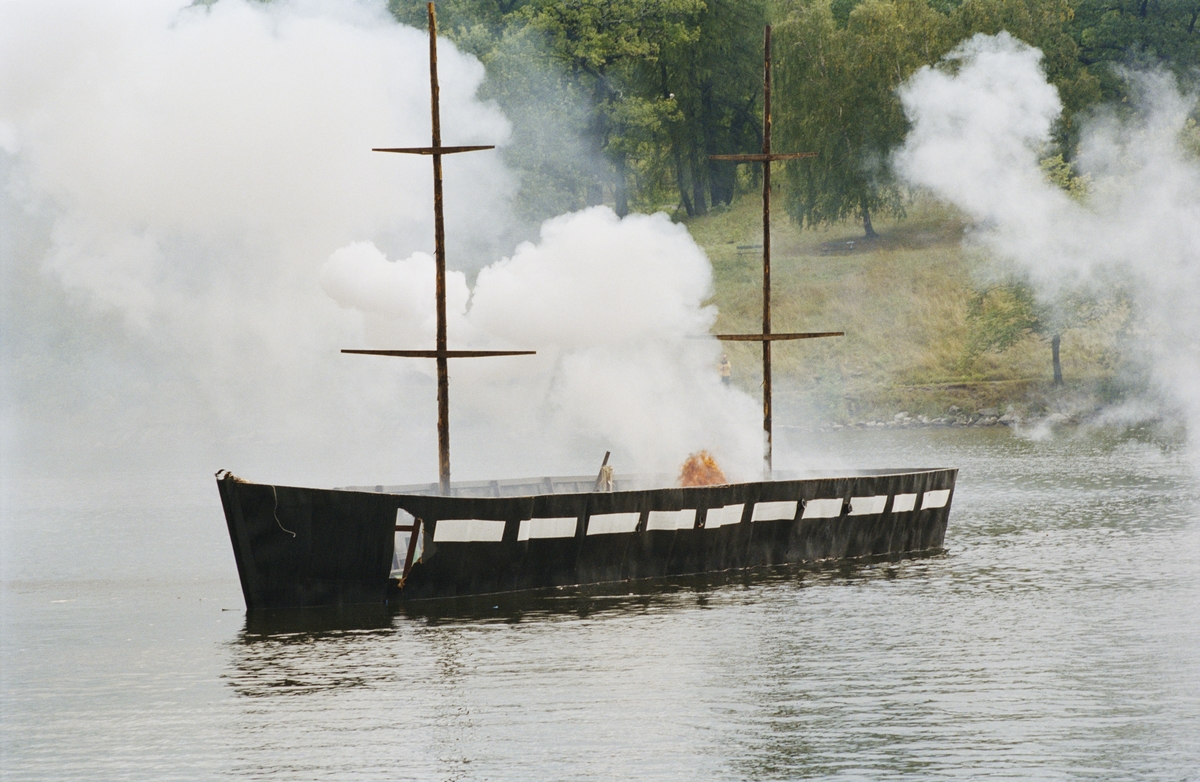 John Ericssons dag 2003. Rekonstruktion av slaget vid Hampton Roads 1862 med skalareplikor av de fartyg som deltog i striden. Bilden visar USS MINNESOTA.