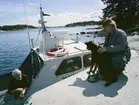 Martina Högberg
Ekobonde på Finnhamn
Fotodatum 20030507
 Hunden Lukas.