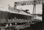 M/S REGULUS, stapelavlöpning 1936. Trelleborgs Ångf. Nya AB Trälleborg.