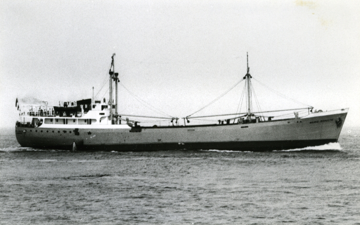 Ägare:/1952-54/: Atlas Reederei A.G. Hemort: Emden, /1954-55/: samma bolag. Hemort: Hamburg,
/1955-55/: Bernhard Schulte, /1955-64/: Reederei Bernhard Schulte A.G. Båda med hemort: Hamburg.
