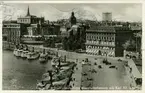 Stockholm, Södra Blasieholmshamnen och Karl XII:s torg
Fotografi 5281 Axel Eliassons Konstförlag, Stockholm. Import
