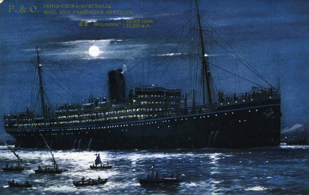 P. & O. India-China-Australia Mail and Passenger Services
S.S. "Moldavia"...