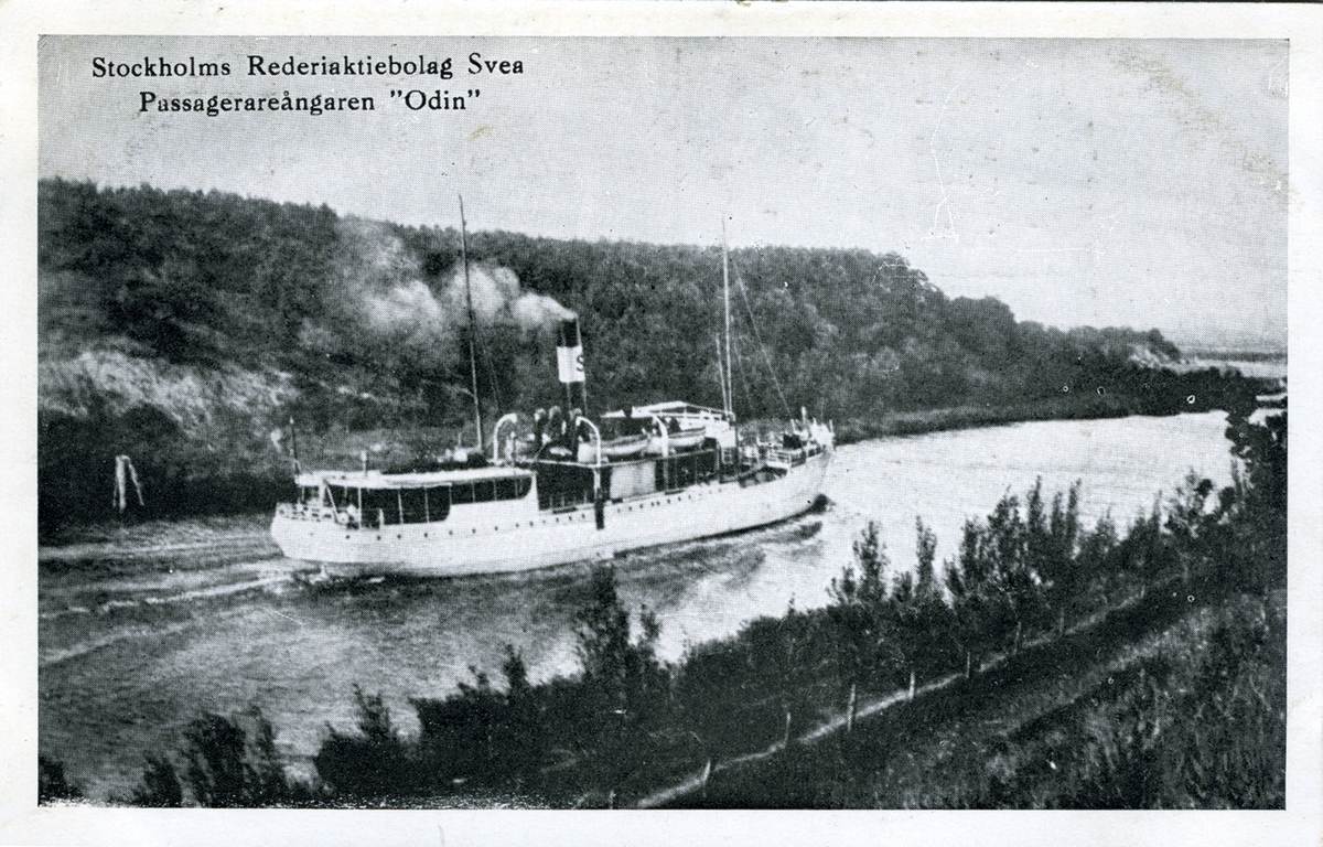 Stockholms Rederiaktiebolag Svea
Passagerarångaren "Odin"

[baksida med tidtabell för 1927]