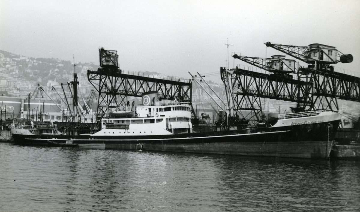 Ägare:/1964-74/: "Spimar", Spedizione Italiane Marrittime Terrestri S.p.A. Hemort: Genova.