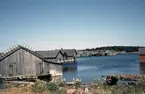 Fiskebodar/båthus i Eckerö, Åland.