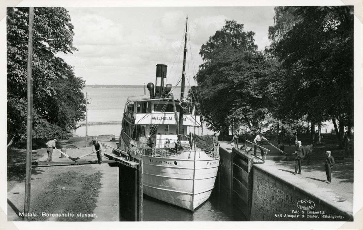 Borenshults slussar.Äkta Fotografi.
Foto &  Ensamrätt: A/B Almqvist & Cöster, Hälsingborg.