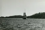 Okänd 2-m-skonare i Stockholms skärgård 1938.