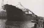 Svenska lastfartyget MALMLAND löper av stapeln den 7.6.1942 vid Eriksbergs Mekaniska Verkstad.