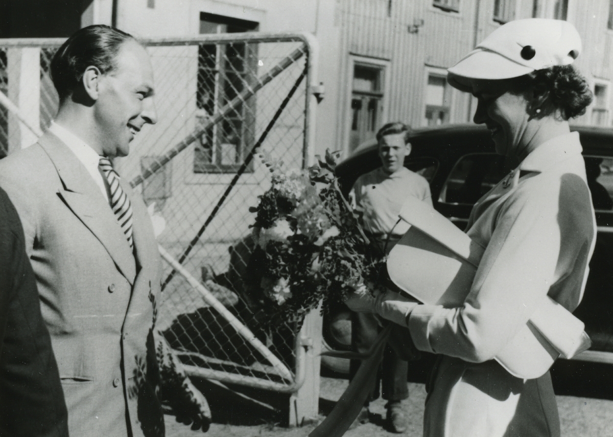 Oskarshamns varv. Bergsrådinnan Disan von Rettig strax före dopet 1.7.1952.