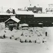 Oskarshamns varv. Kabelförråd den 23.12.1955 efter snöfall.