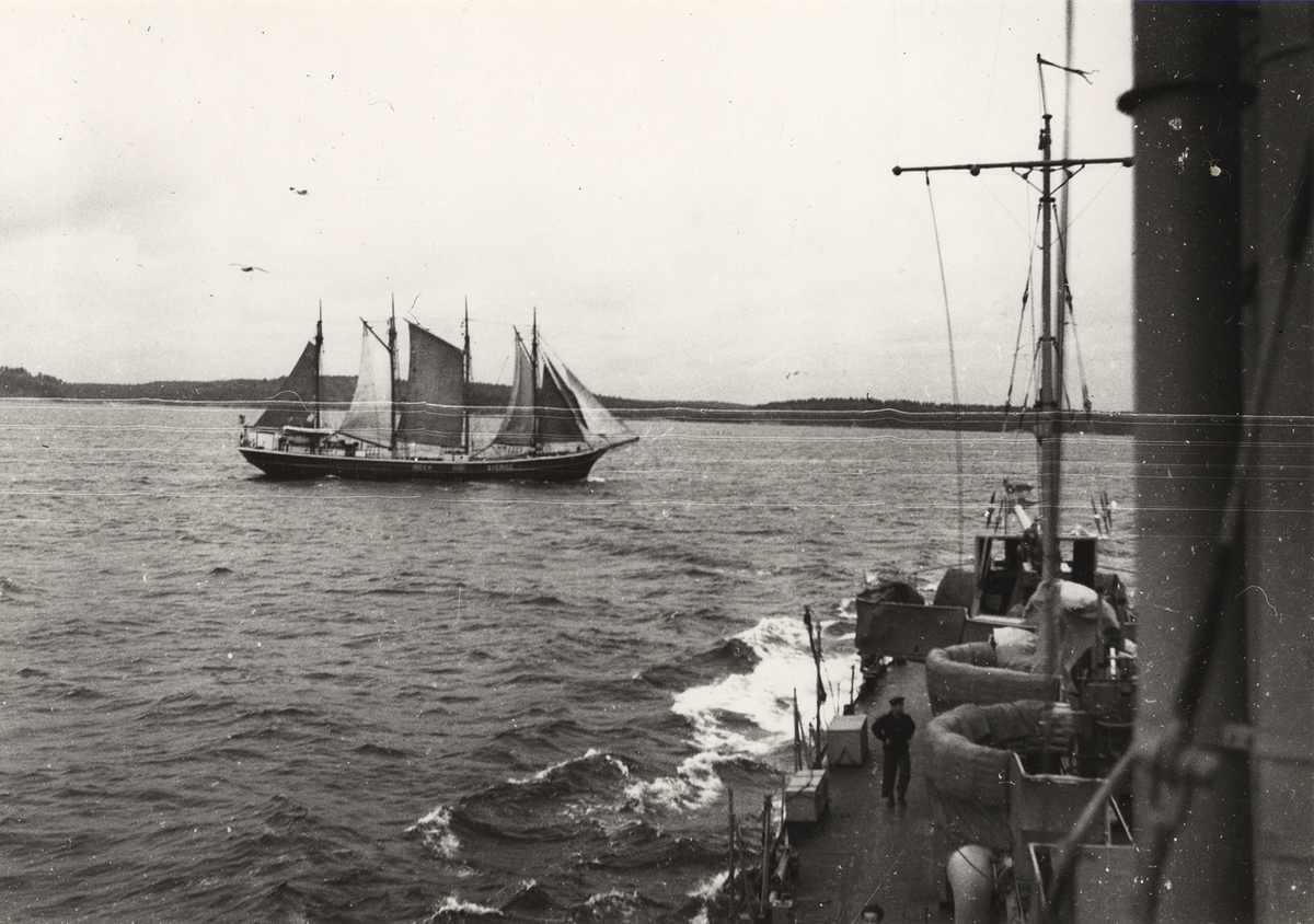 4-mastade motorskonaren INGER av Skärhamn i Stockholms skärgård.