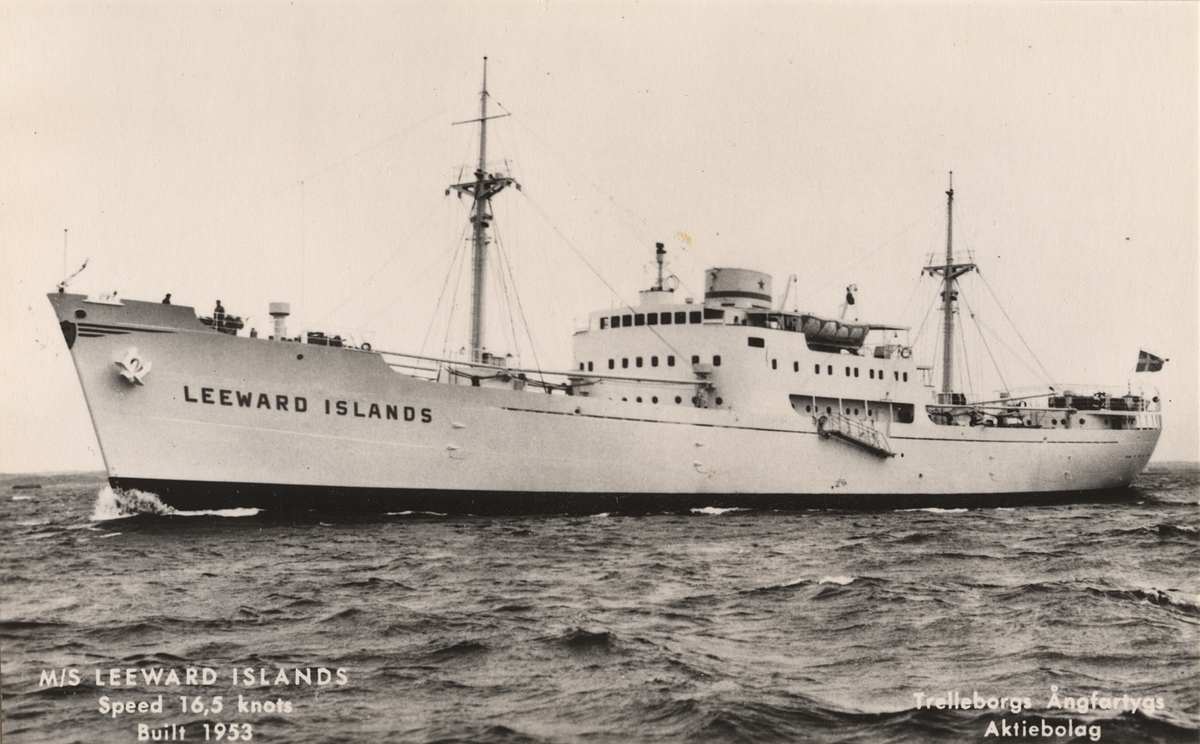 Lastmotorfartyget LEEWARD ISLANDS av Trelleborg.