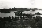 Kustflottan på Stockholms ström år 1945.
Närmast Skeppsholmen: Ubåtsdepåfartyget Patricia med 6 ubåtar.
Till höger om dessa torpedbåten (kustjagaren) Mode med en systerbåt.
I bakgrunden t.v. manfartyget Älvsnabben, pansarskeppet Drottning Victoria, kryssarna Fylgia samt Gotland.
Längst t.h. pansarskeppet Sverige.