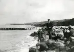 Den nuvarande stranden i Båstad 1910.