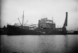 Lastångfartyget "VESTA" av Helsingfors, i Åhus hamn den 22 d