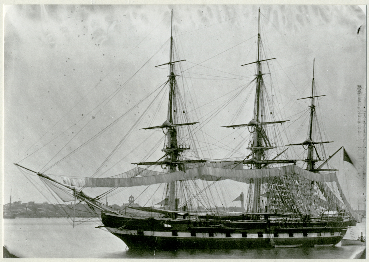 Korvetten NORRKÖPING på besök i Philadelphia 1876.