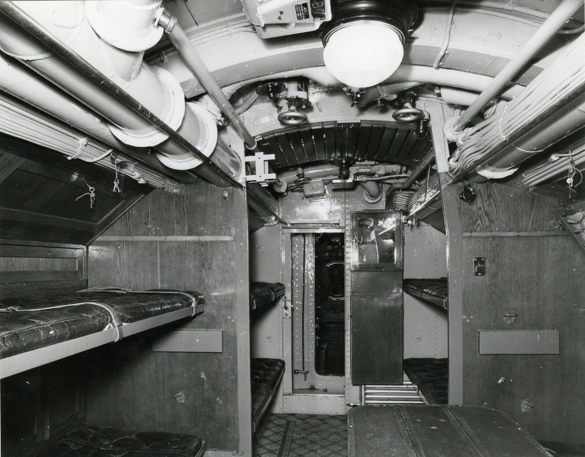 Foto visande officersinredning ubåten "Näcken".