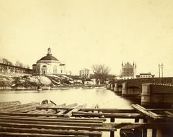 Skeppsholmen med kyrkan och amiralitetshuset från Blasieholm