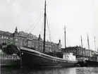 Strandvägskajen, Stockholm, 1973.
Vy från Strandvägen.