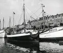 Vy från Strandvägen, Stockholm 1973. Strandvägskajen.