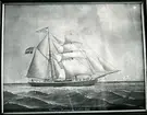 Fartygstavla hos fru Ruth Pålsson. Venus från Helsingborg. Capt C. A. Bohle. Akvarell signerad L.P. Sjöström 1882.  Skåne, Malmöhus län, Viken.