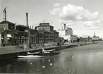 Lidköpings hamn. Troligen 1950-talet.