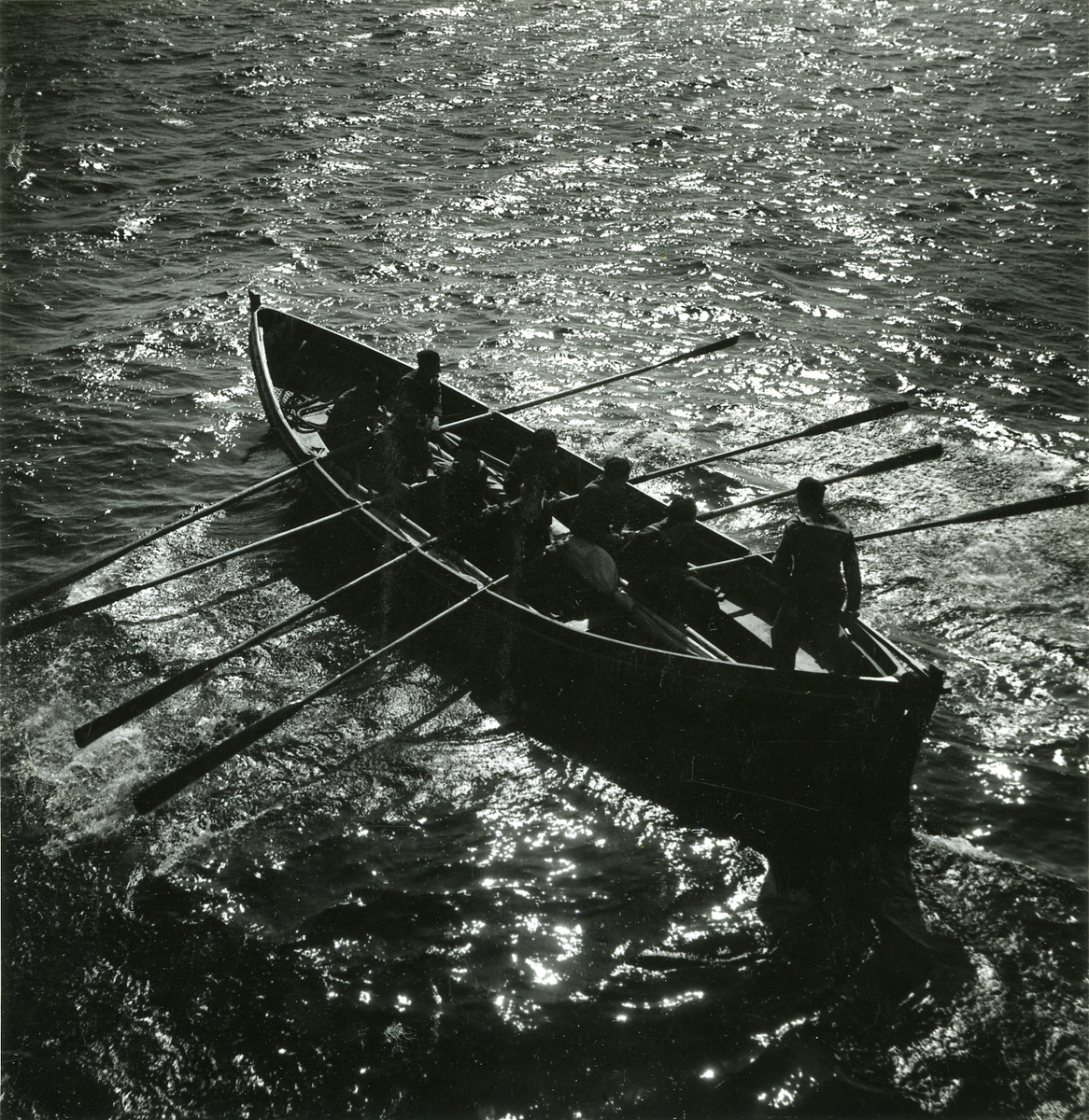 Livbåtstjänst i kustflottan juli 1943.