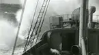 Hjälpkanonbåten Odin (H 43) i storm på Västkusten 1943.