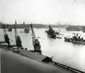 Kustflottan på Strömmen, juni 1945.