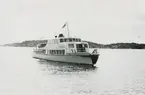Passagerarmotorfartyget GILLÖGA av Vaxholm vid Vaxholm 1954.