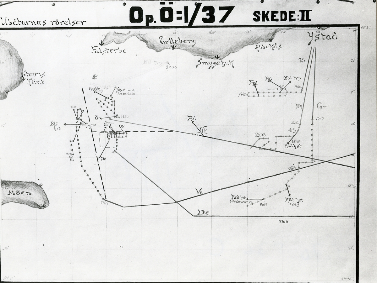 Kartor över Op Ö:I/37 i skede II.