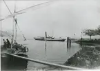 Ångfartyg vid Ouchy bron i Lausanne. Schweiz
Från FREJAs långresa 1897-1898.