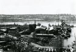 Vy från Danviksklippan över Hammarbybverken (fd ESABIS och S