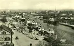 Hamnen i Gävle omkring år 1930.