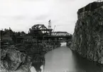 Hammarbyleden, Stockholm.  Detaljbild från arbetet vid Skanstull, 1921.