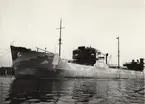 Tankmotorfartyget NIKE av Göteborg vid oljehamnen Ryanäs, år 1940.