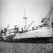 Göteborgs hamn  juni 1940. M/S Nestor av Bremen liggande vid Englandskajen, en del av Masthuggskajen. Fil Gunnar Jonssons undersökningsresa till västkusten juni 1940. 189