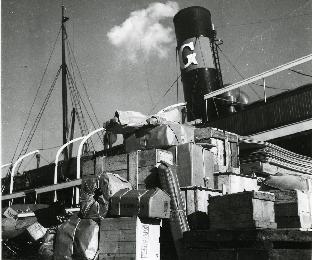 Skeppsbrokajen vid Räntmästaretrappan hösten 1940.