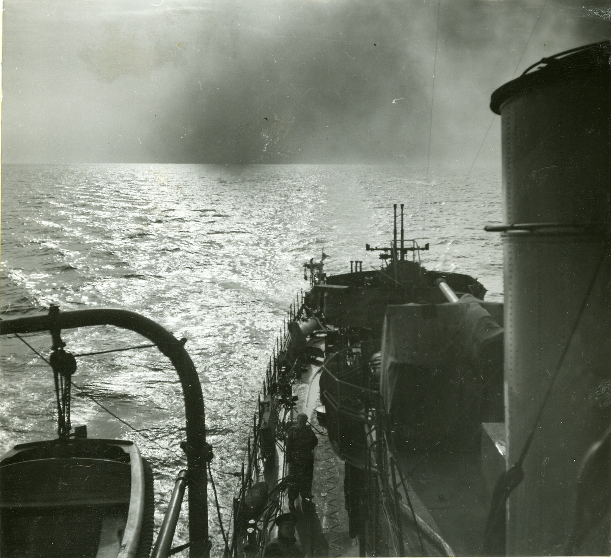 Minsvepare under gång 1947.