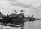 Marinens pressdetalj
Codenr:01.3
reg.nr 3582
Mtb-divisionen under ankar den 13 okt. 1959.