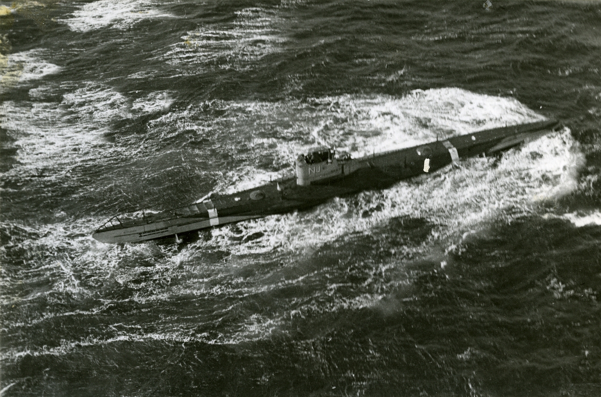U-båten Najad i april 1943.
Najad deltar i spaningarna efter den saknade u-båten Ulven.