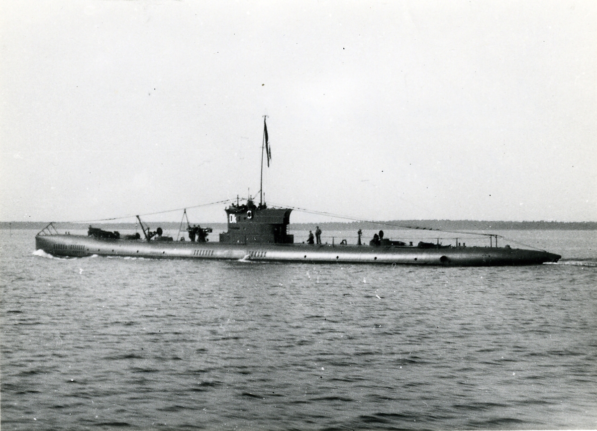 Ubåten DRAKEN under gång.
