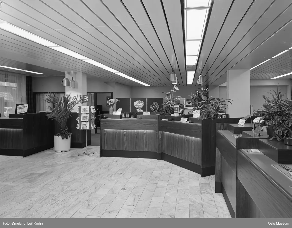 Bergen Bank, filial, kontor, interiør
