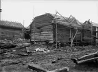 Kvekgården under restaurering, Fröslunda socken, Uppland 1934