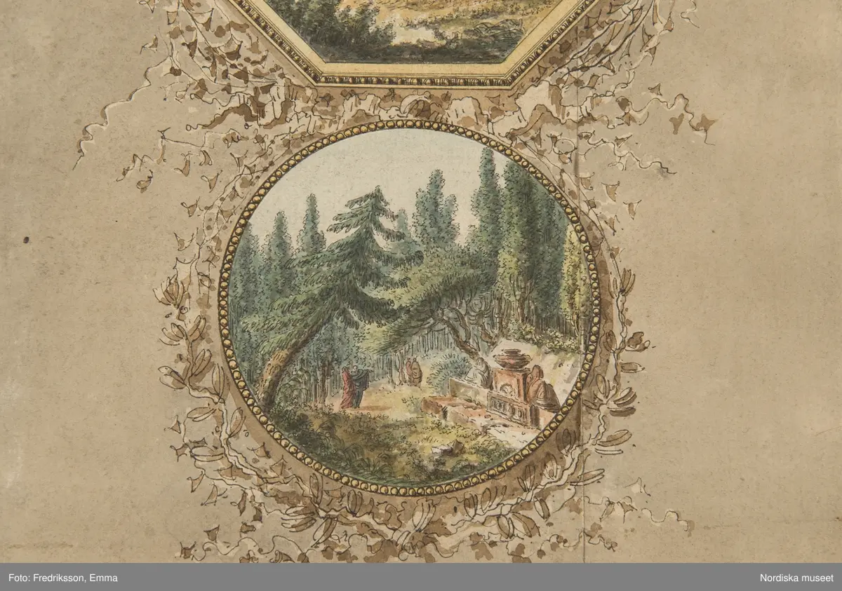 Forskningsbilder, detaljer, karta, planlösning, Frankrike, Park, le De´sert de Retz, Hör ihop med NMA.0074102
Text på kartan:"Le Desert, Jardin Pittoresque, dessiné et éxécuté dans toutes ses parties, Architecture et plantations / Par Mr Racine De Monville". mm.
inmärkt som föremål NM.0334542A-D