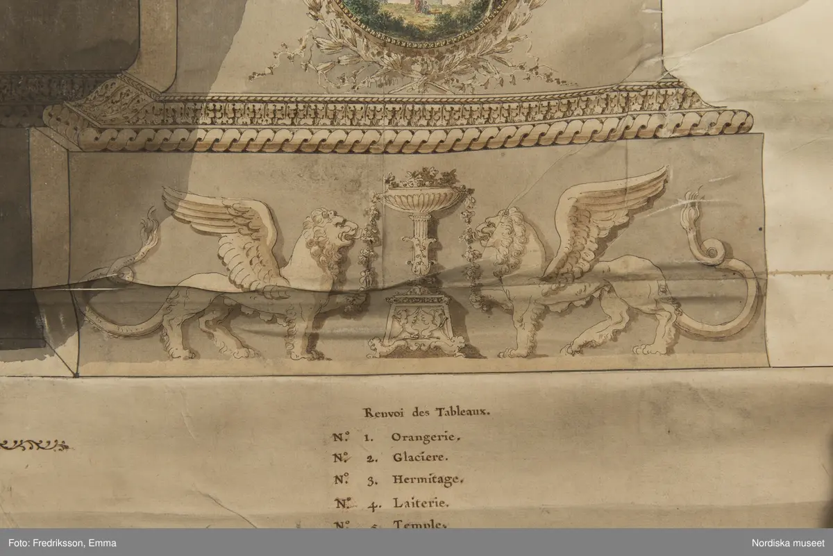 Forskningsbilder, detaljer, karta, planlösning, Frankrike, Park, le De´sert de Retz, Hör ihop med NMA.0074102
Text på kartan:"Le Desert, Jardin Pittoresque, dessiné et éxécuté dans toutes ses parties, Architecture et plantations / Par Mr Racine De Monville". mm.
inmärkt som föremål NM.0334542A-D