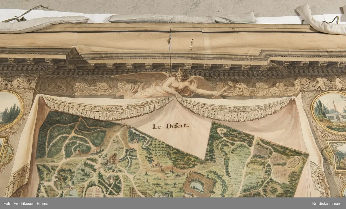 Forskningsbilder, detaljer, karta, planlösning, Frankrike, Park, le De´sert de Retz, Hör ihop med NMA.0074102
Text på kartan:"Le Desert, Jardin Pittoresque, dessiné et éxécuté dans toutes ses parties, Architecture et plantations / Par Mr Racine De Monville". mm.
inmärkt som föremål NM.0334542A-D